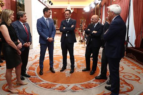 12/06/2023. Pedro S&#225;nchez interviene en el 45 aniversario de Cinco D&#237;as. El presidente del Gobierno, Pedro S&#225;nchez; el ministro de Inclusi&#243;n...